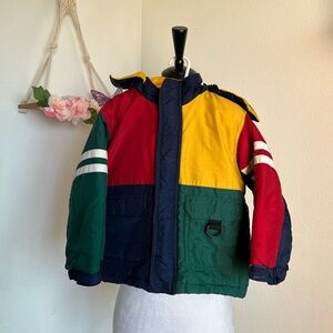 Y2K Kids Sesame Street Ivy League Colorblock Puffer Jacket size 2T